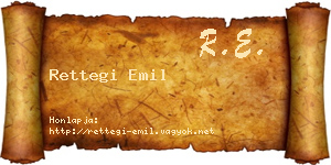 Rettegi Emil névjegykártya